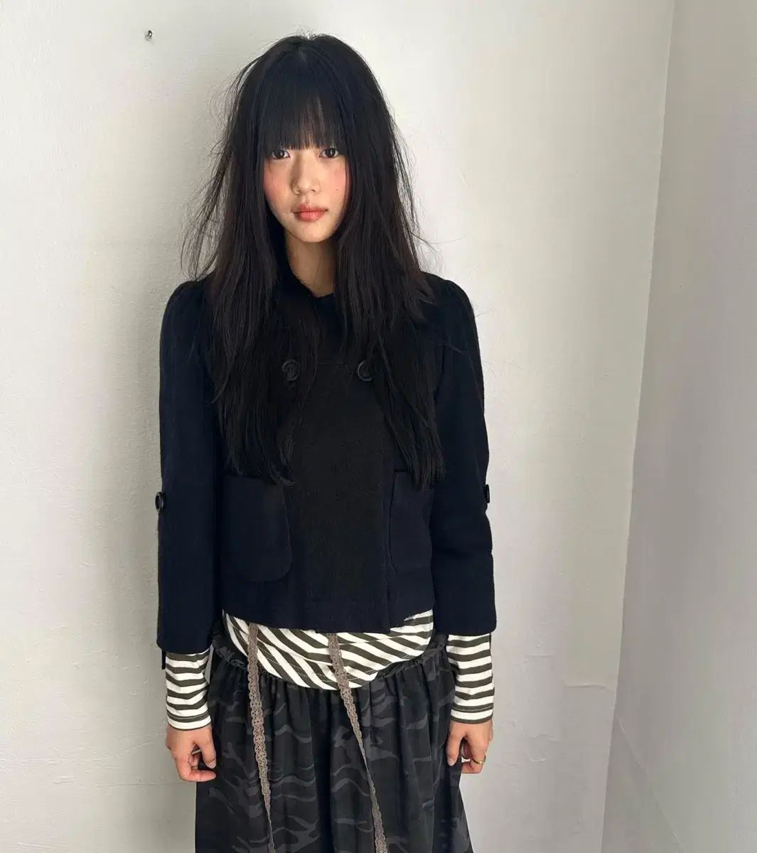 インアンドヤンインハ ウール ポポカーディガン