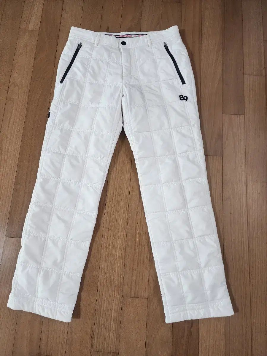 パーリーゲイツ グース ダウン キルティング パンツ 32サイズ アイボリー