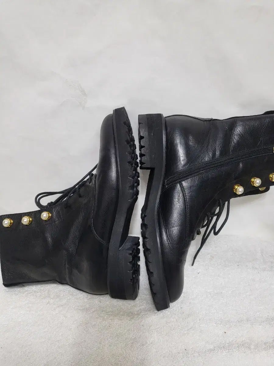 BONNIE シューコンマボニーパール装飾ウォーカーブーツ