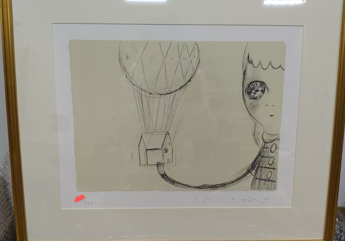 奈良美智 直筆サイン入りUntitled Omaha 版画