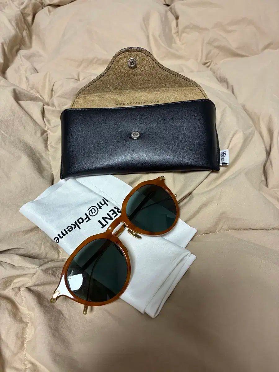 Fake Me 茶色 ウェリントン サングラス