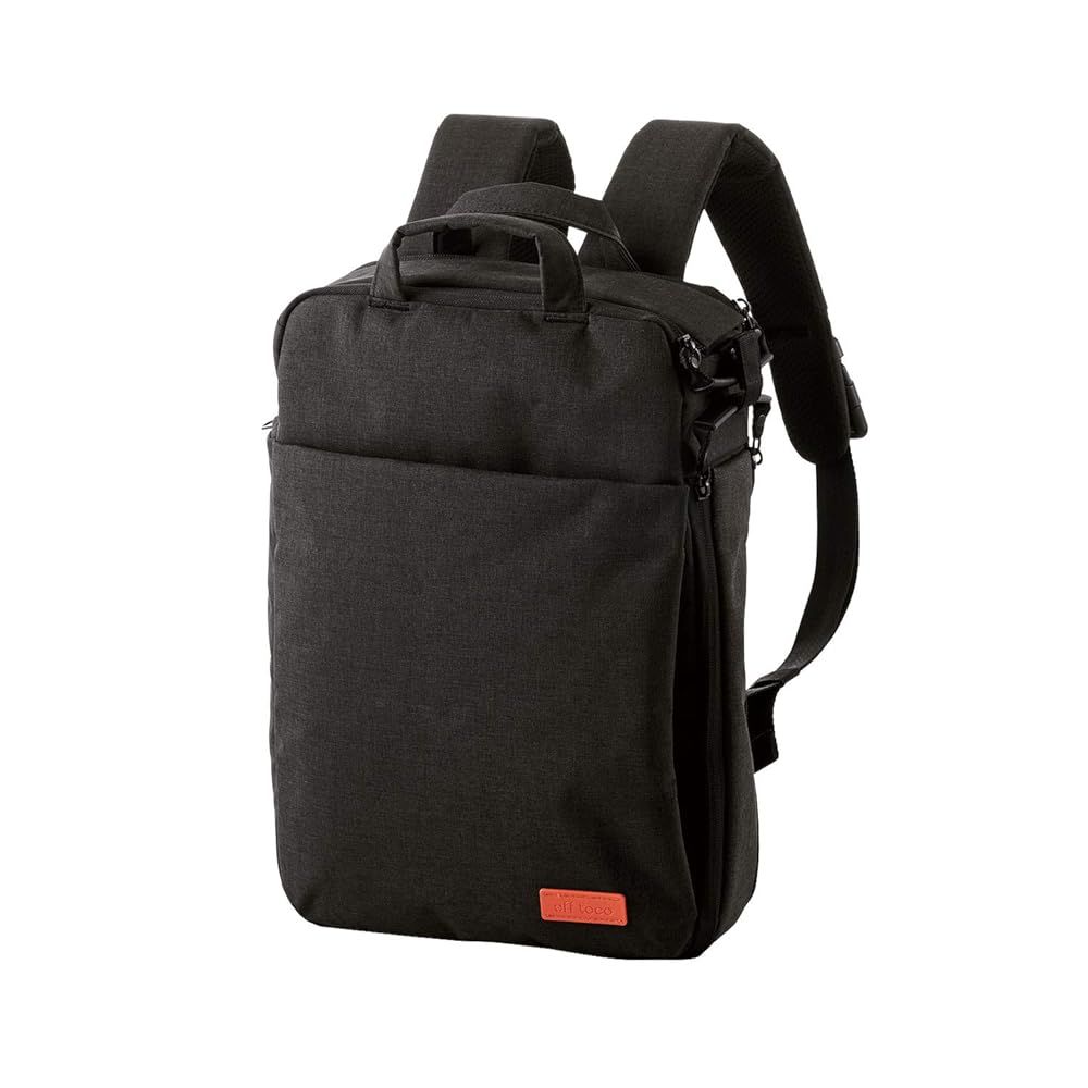 エレコム リュック ビジネスバッグ offtoco オフトコ 13.3インチPC収納 A4対応 3WAY バックパック メッセンジャーバッグ ハンドバッグ ブラック BM-OF01BK