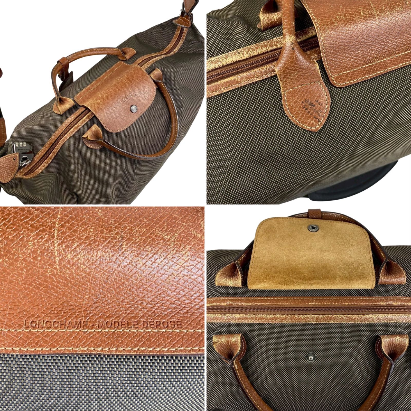 B4004】LONGCHAMP ロンシャン ボックスフォード トラベルバッグ カーキ