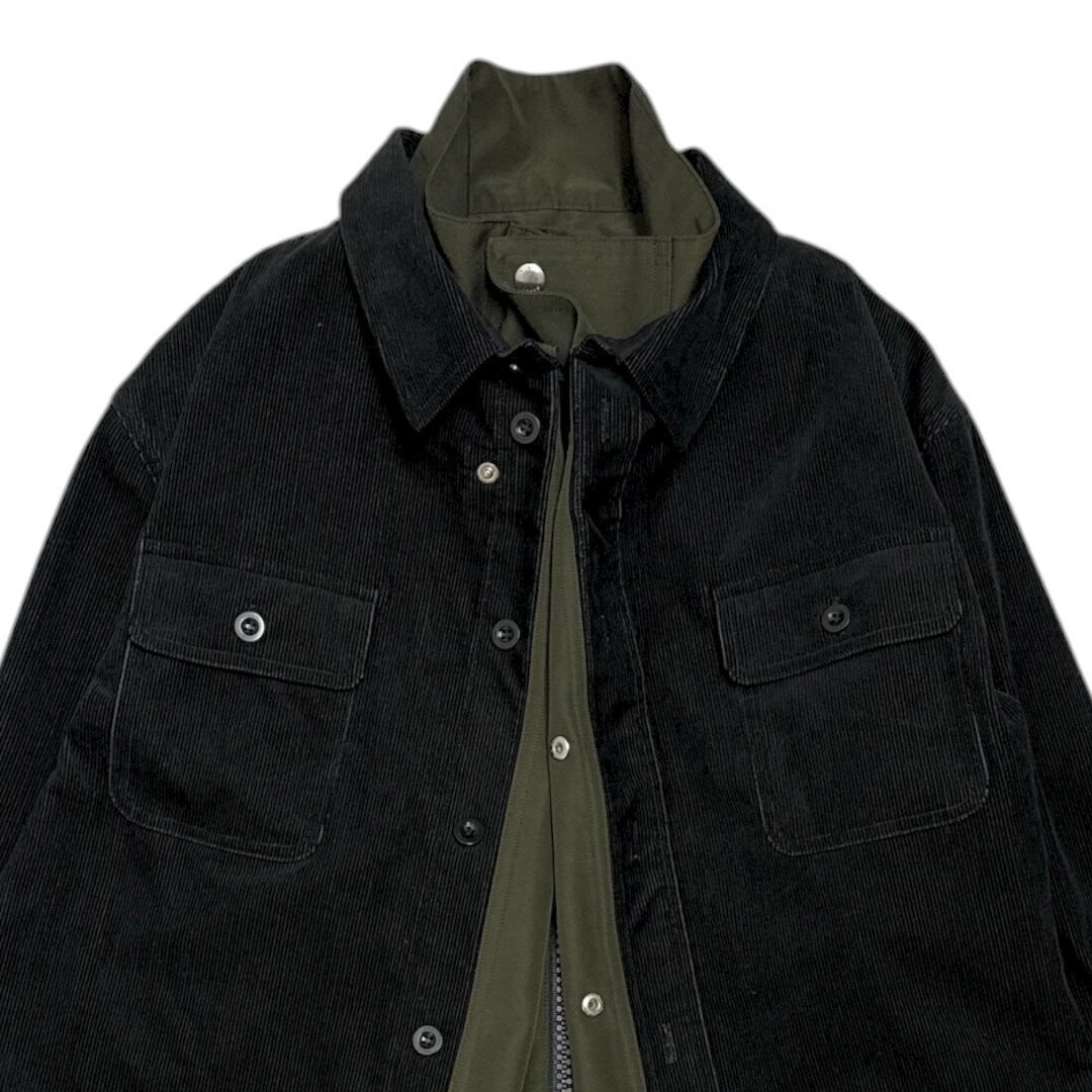 ジャケット・アウター sacai 25aw corduroy shirt black khaki ジャケット・アウター sacai 25aw corduroy shirt black khaki