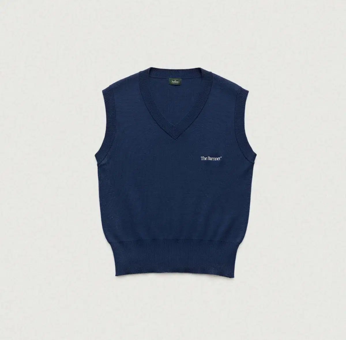ザ バーネット ネイビー プレーン ベスト ニット ベスト