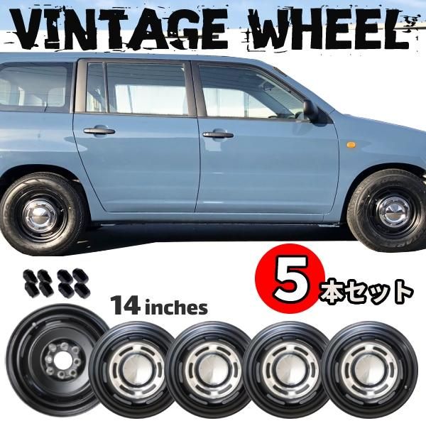 14インチ アルミ ホイール 5本セット 6 0 J マルチ 4穴 PCD 100 114 3 オフセット 40 JWL T プロボックス サクシード ヴィンテージ
