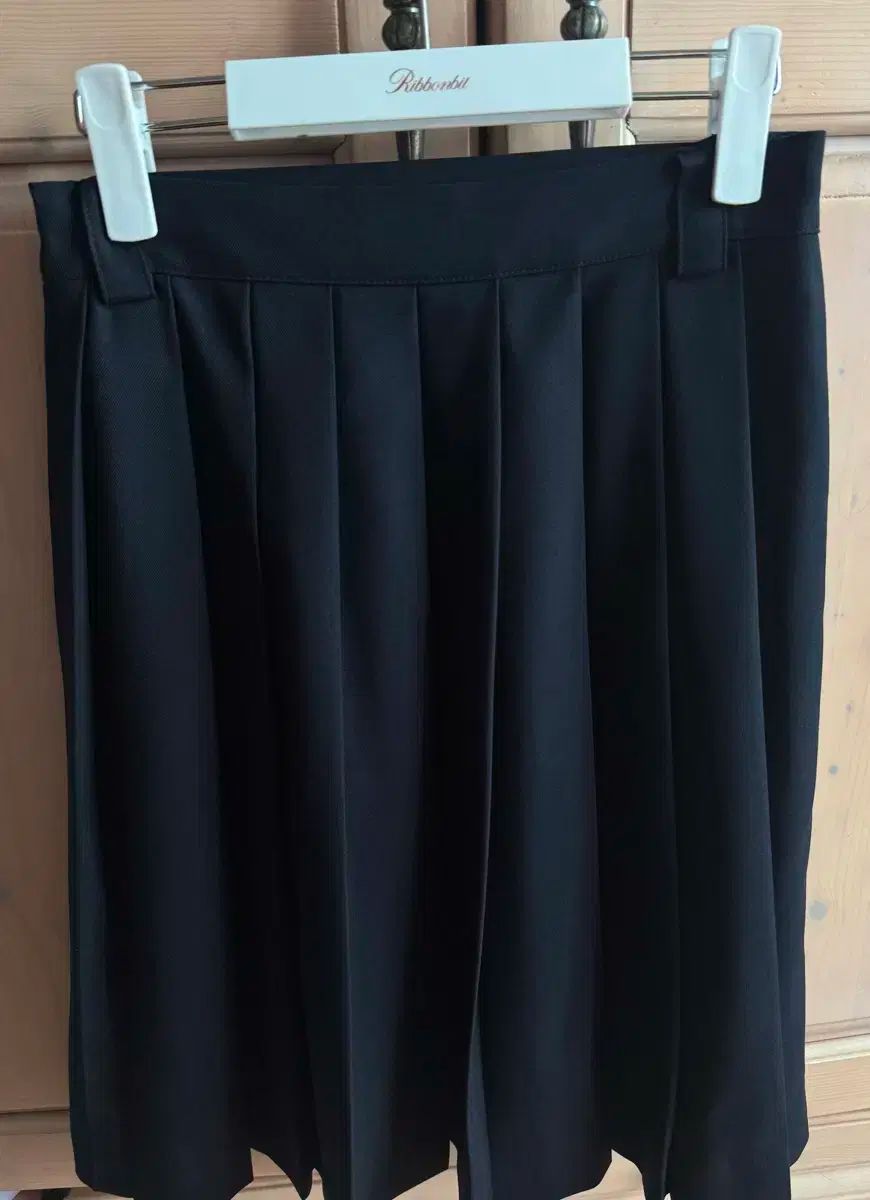実物画像あり0 リボン빛 ribbonbit Pleated Midi Skirt ネイビー
