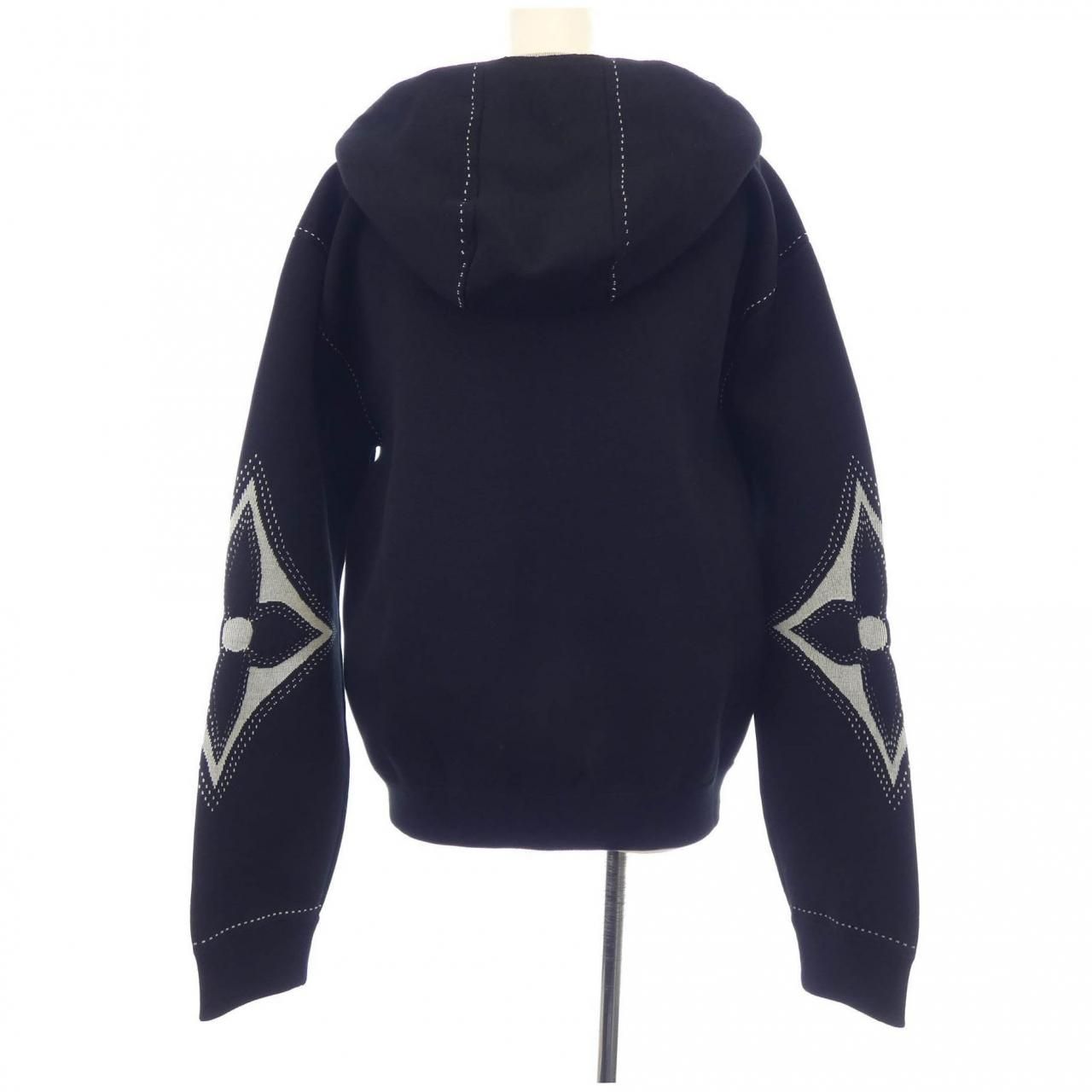 Louis Vuitton グラフィックインターシャジップコットンフーディ ルイヴィトン LOUIS VUITTON グラフィックインターシャジップコットン