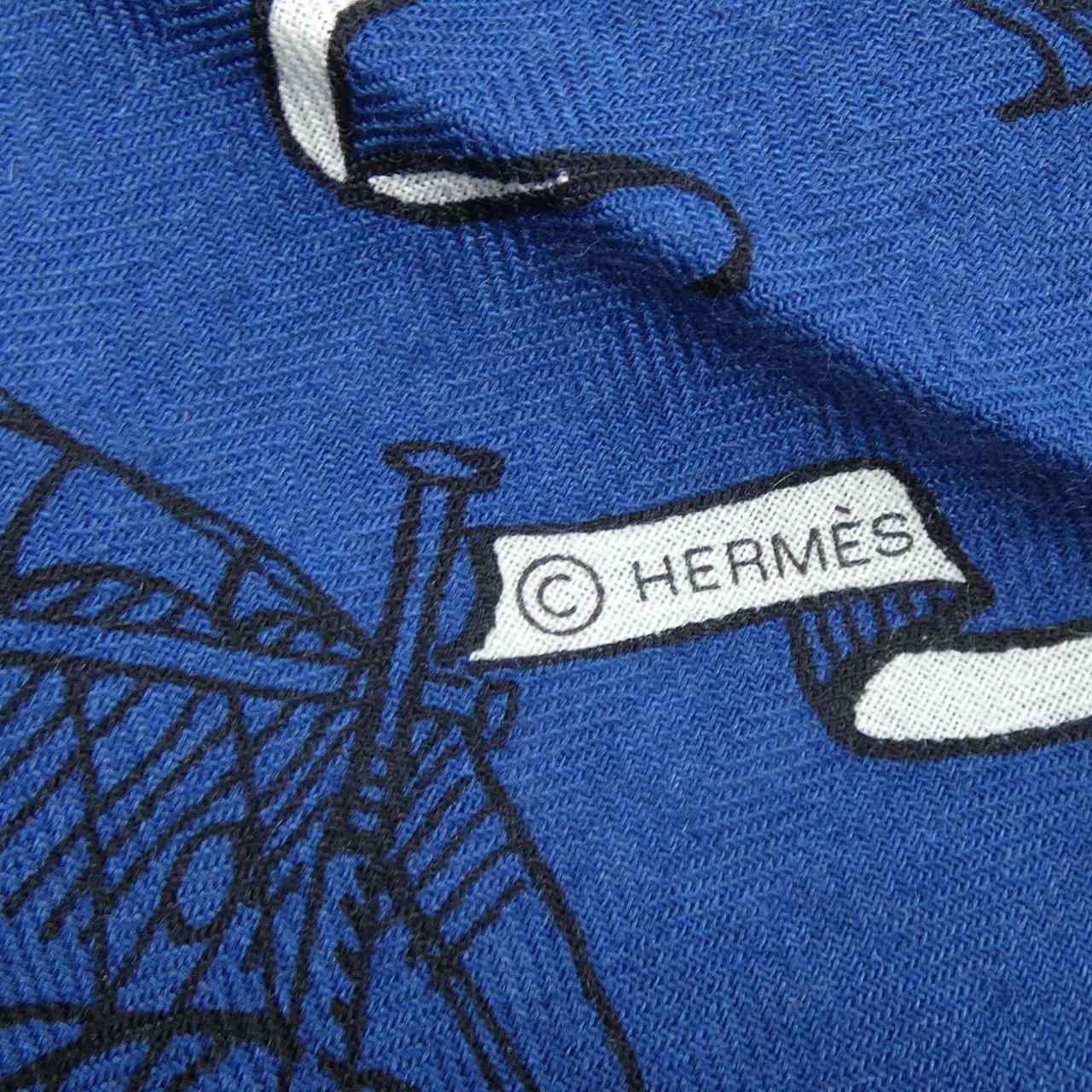  エルメス HERMES MARINS BANDANA カレジェアン140 ショール マフラー 小物