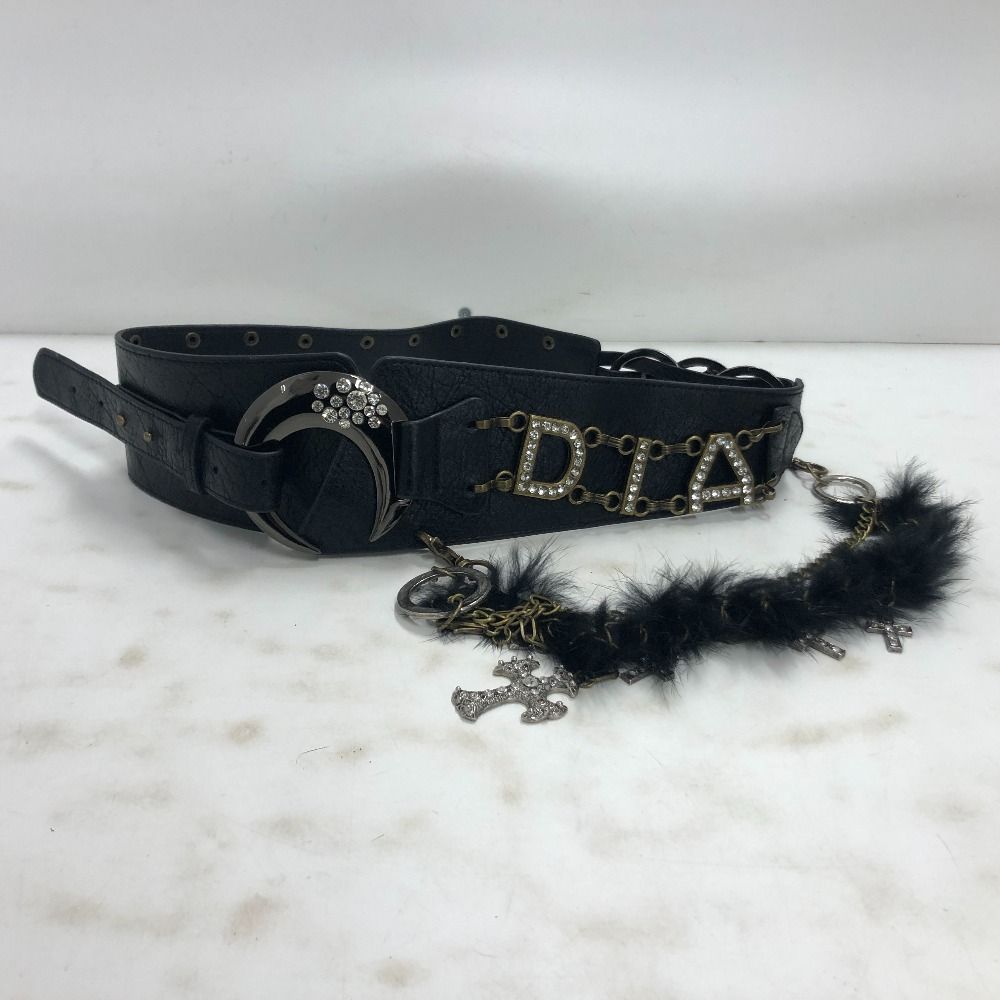 02w20596 D.i.A. ムーンバックルベルト 平成ギャル ブラック レディース ベルト 品