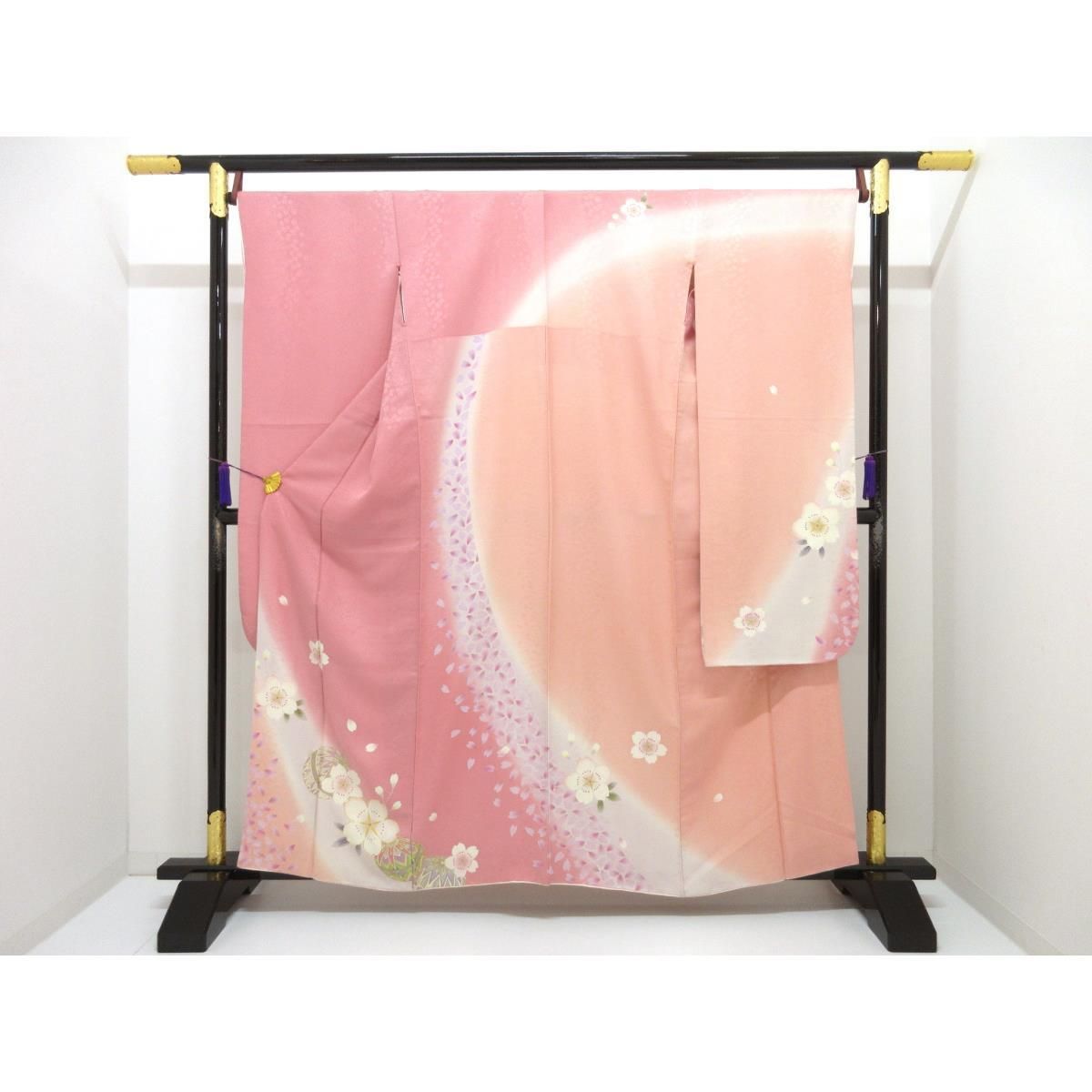 振袖 友禅金彩加工 刺繍入りボカシ染 身丈Ｓ寸