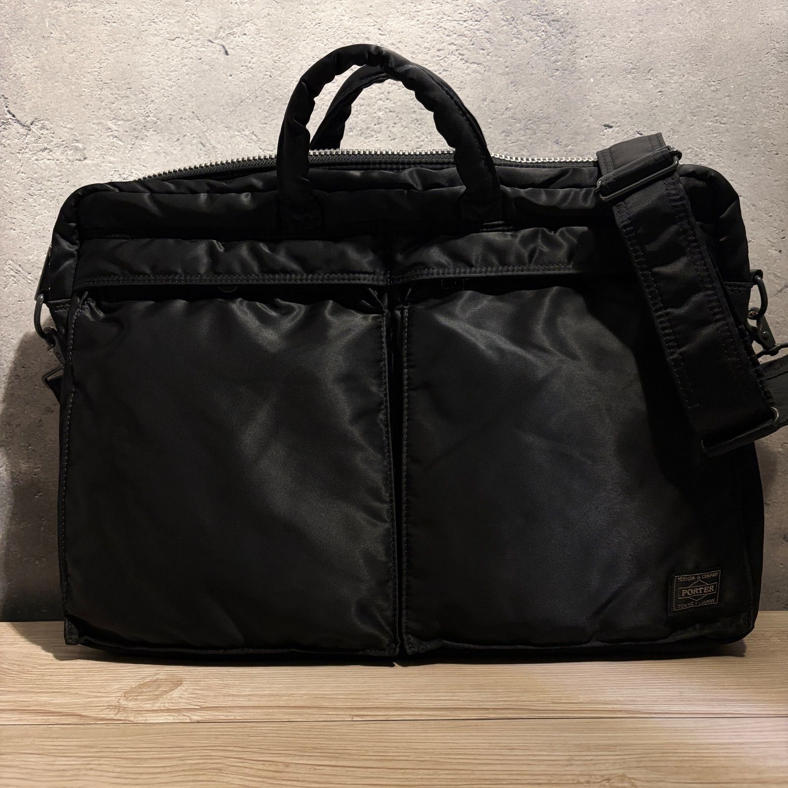 中古品】ハンティングワールド 2wayリュック ネイビー バチュークロス