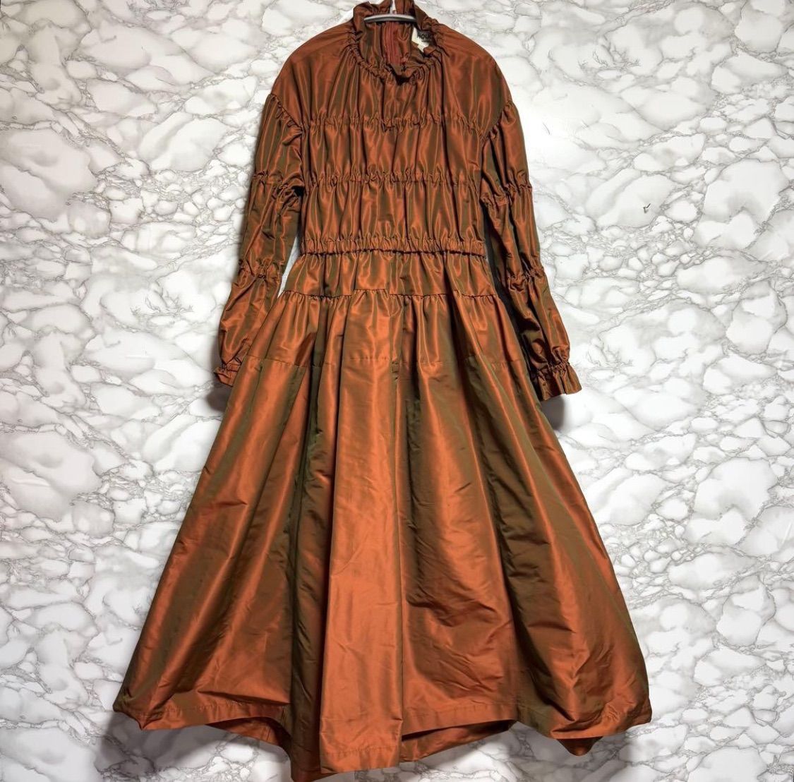 HOUGA MOE ISHIDA モエイシダ HW10FD20 ドレス 長袖 スカート ワンピース マキシ ロング