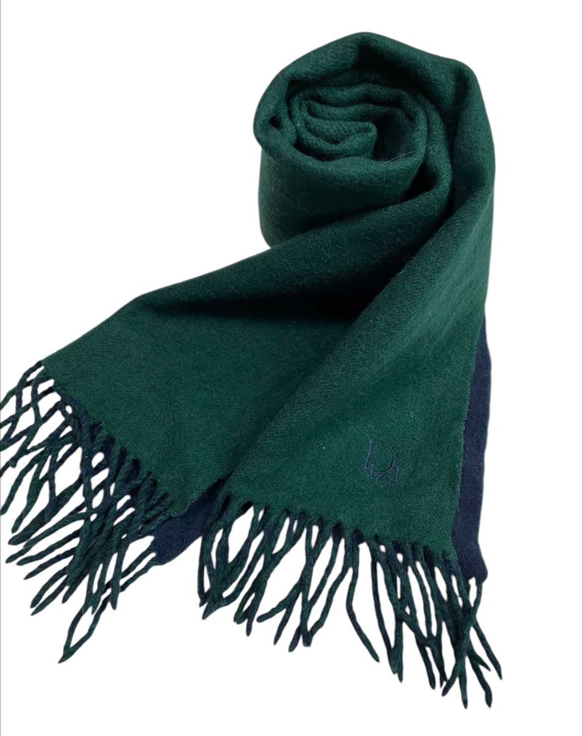 DIORマフラーロゴマフラーリバーシブル Christian Diorリバーシブルマフラークリスチャンディオール ロゴ刺繍