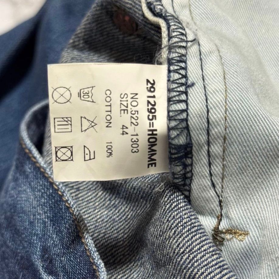 希少【291295=HOMME 【商品名】y2k 00's archive 瘡蓋 ダメージ加工