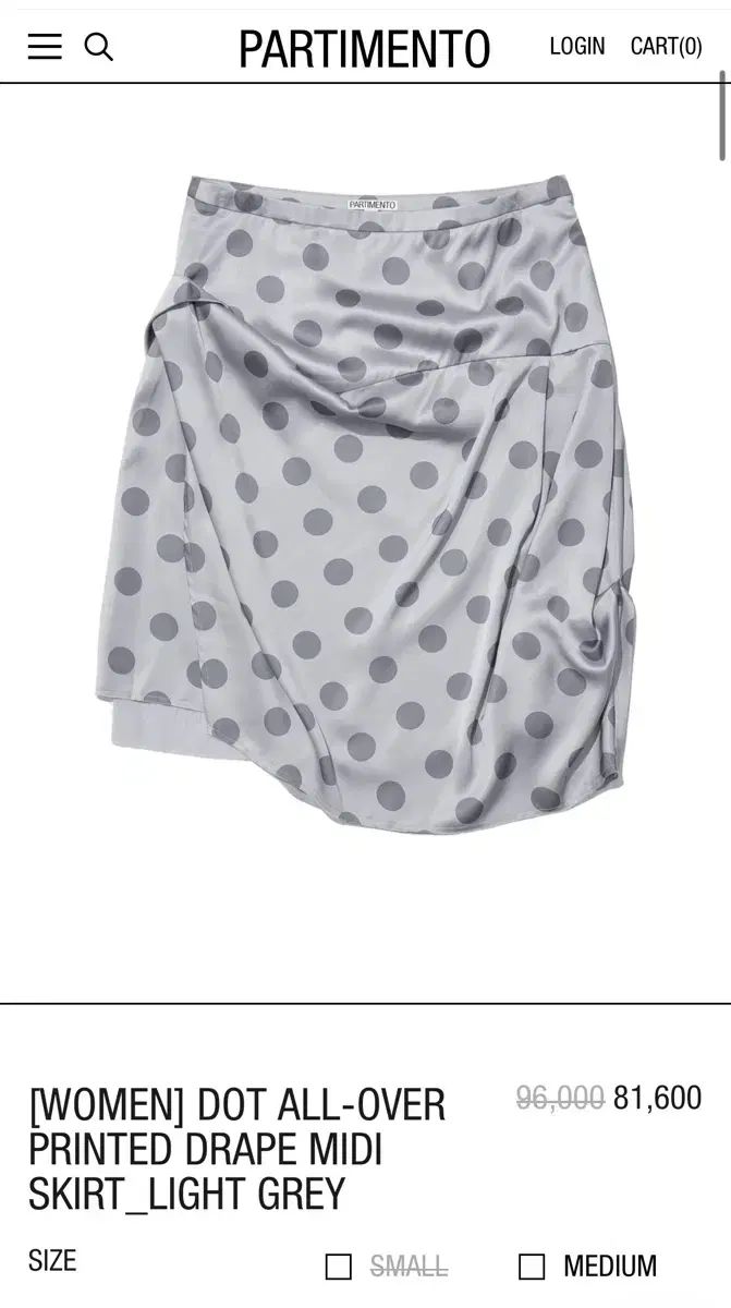 PARTIMENTO WOMEN パルティメントウィメン ドット ミディ スカート