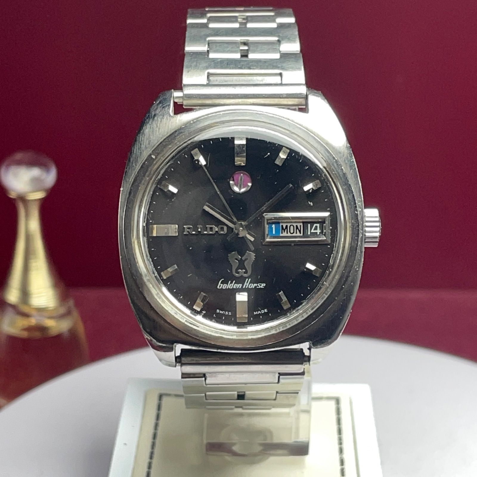 60s 希少 黒文字盤 RADO ゴールデンホース 自動巻 スイス製