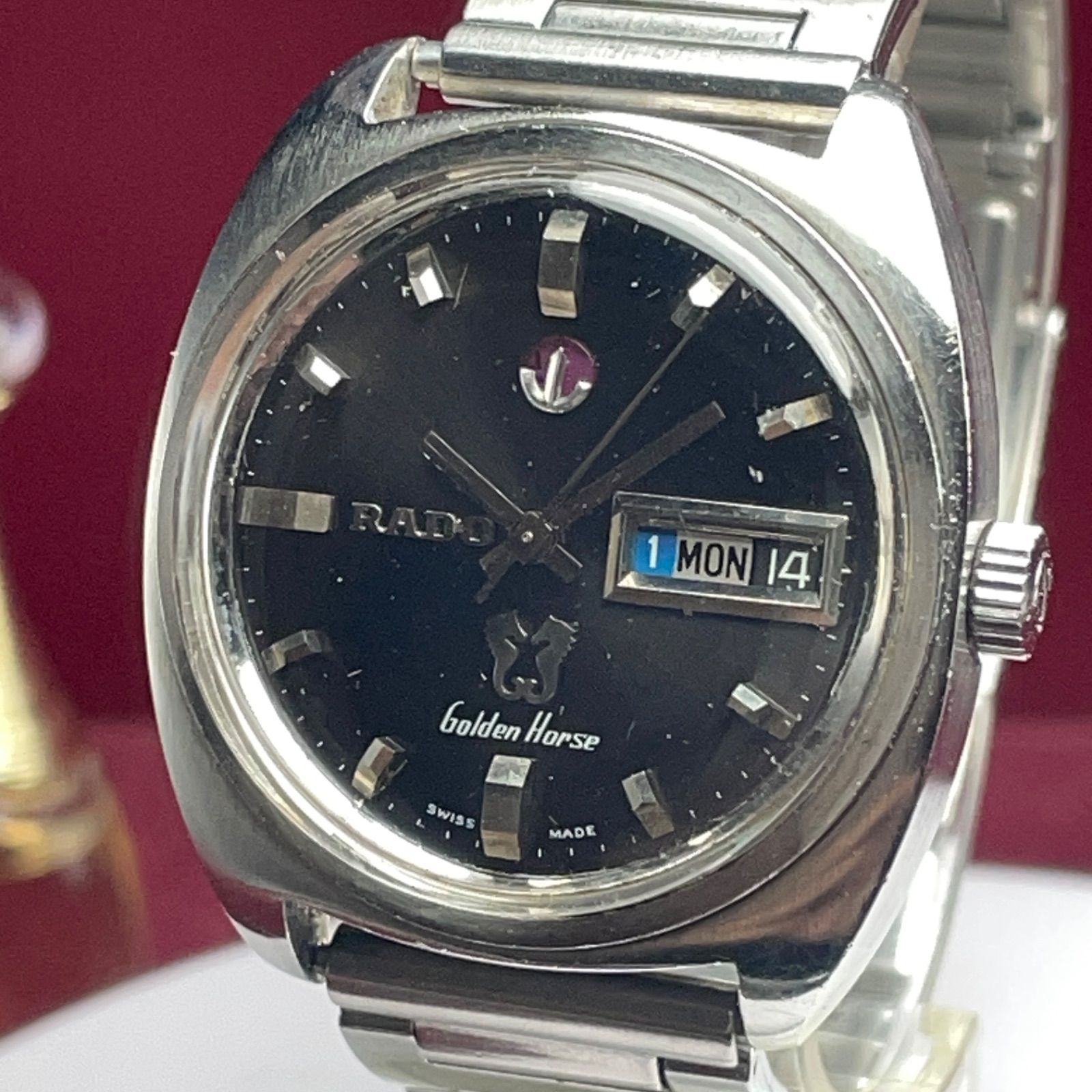 60s 希少 黒文字盤 RADO ゴールデンホース 自動巻 スイス製
