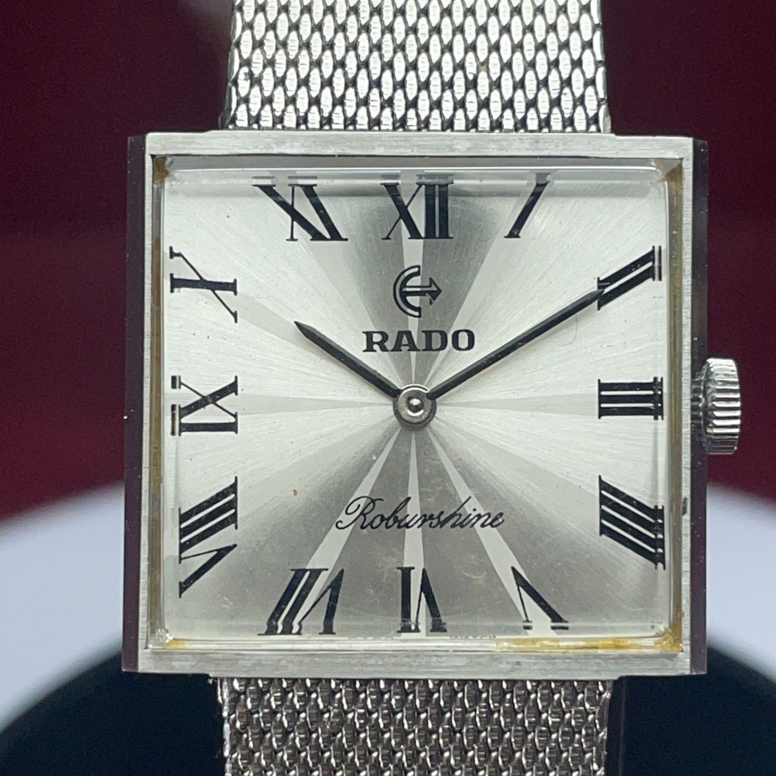 OH済 RADO Roburshine ローブルシャイン 自動巻 ラドー 手巻き スクエア エレガンス ヴィンテージ アンティーク 稼働 腕時計 MERCADOAVALIA_COM_BR