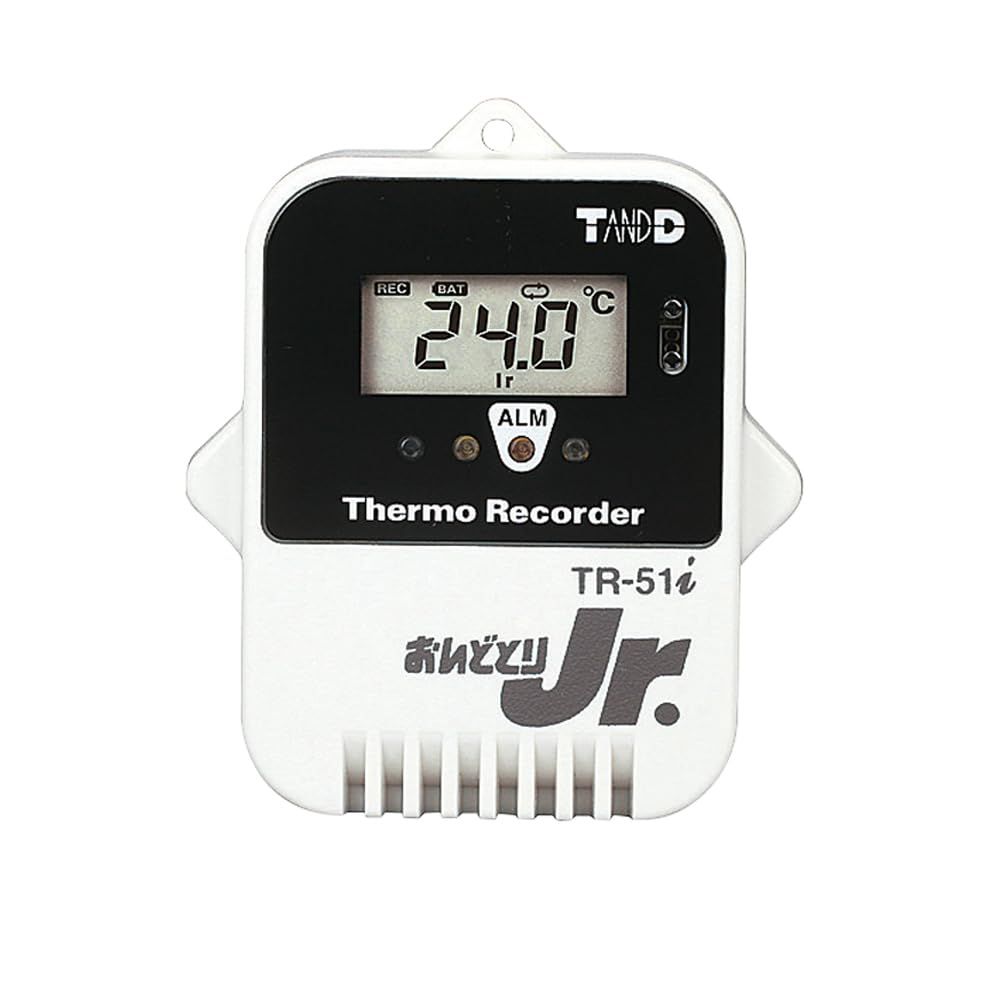 ティアンドデイ 温度記録計 おんどとりJr. センサー内蔵 TR-51 i -40 80℃ 1台 1-5020-31