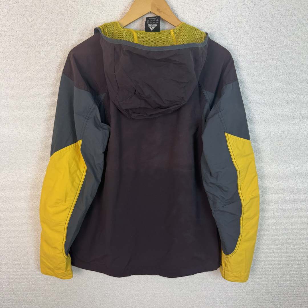  アディダス スキージャケット ナイロンジャケット　テック系 マウンテンパーカー ブラック Oサイズ メンズ 古着 スポーツMIX adidas アディダス スキージャケット ナイロンジャケット テック系