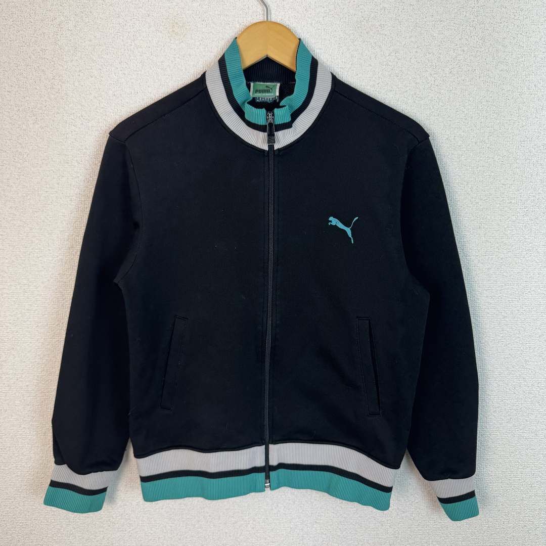 90s プーマ　PUMA トラックジャケット　水色　刺繍　ワンポイント　古着 90s プーマ PUMA トラックジャケット 水色 刺繍 ワンポイント 古着