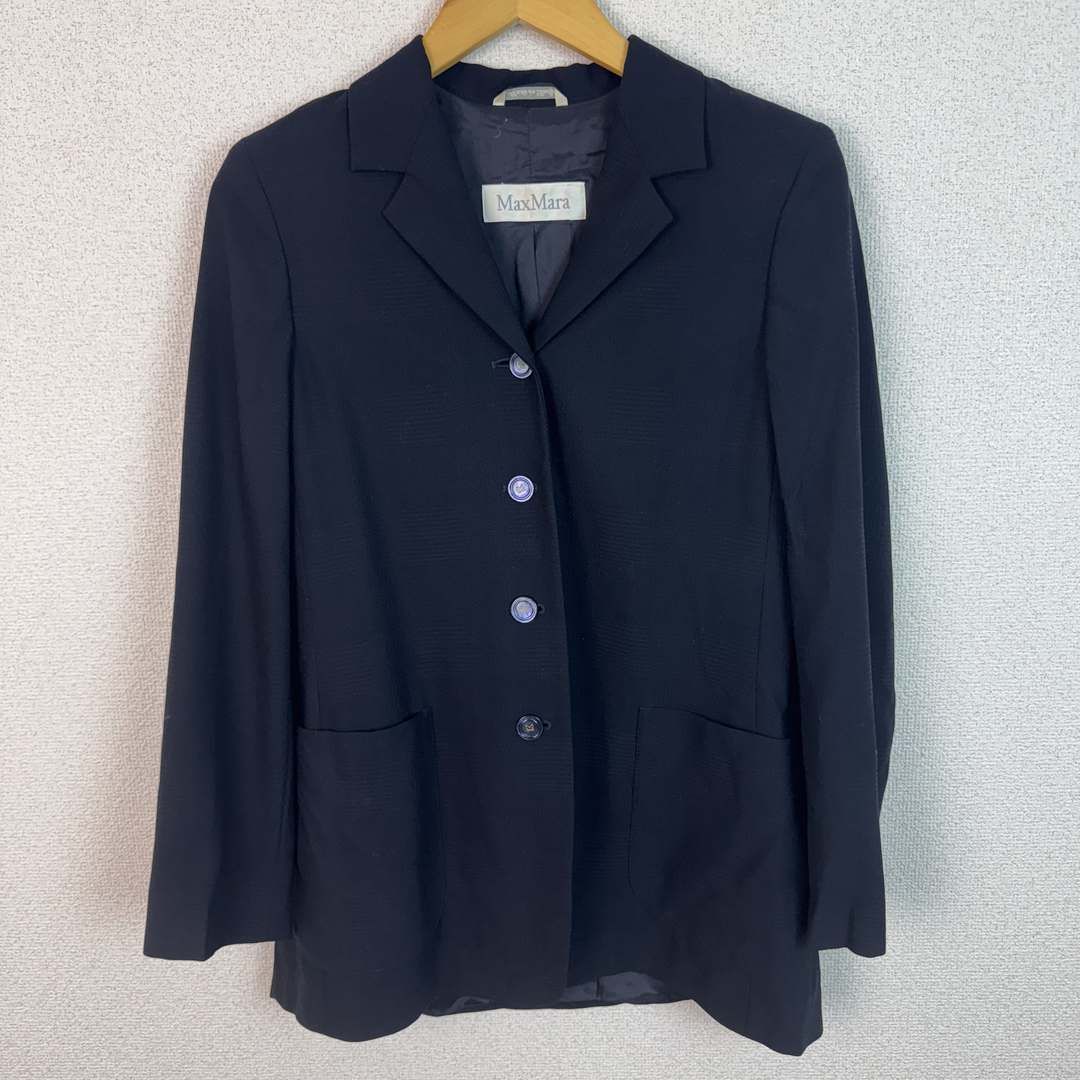 MaxMara マックスマーラ テーラードジャケット ブラック レディース