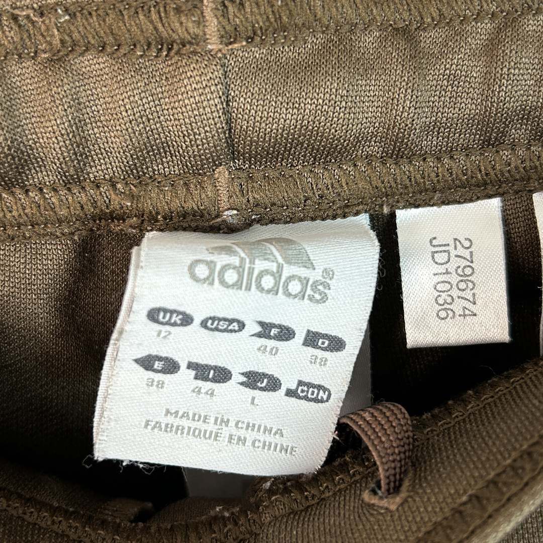 00s Adidas アディダス トラックパンツ サイドライン ロゴ ブラウン