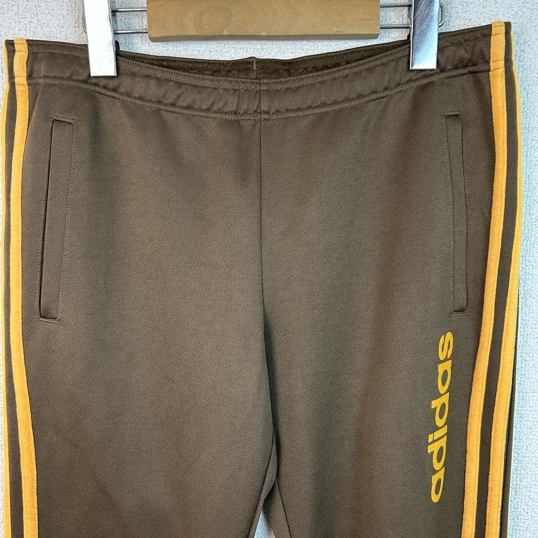 00s Adidas アディダス トラックパンツ サイドライン ロゴ ブラウン