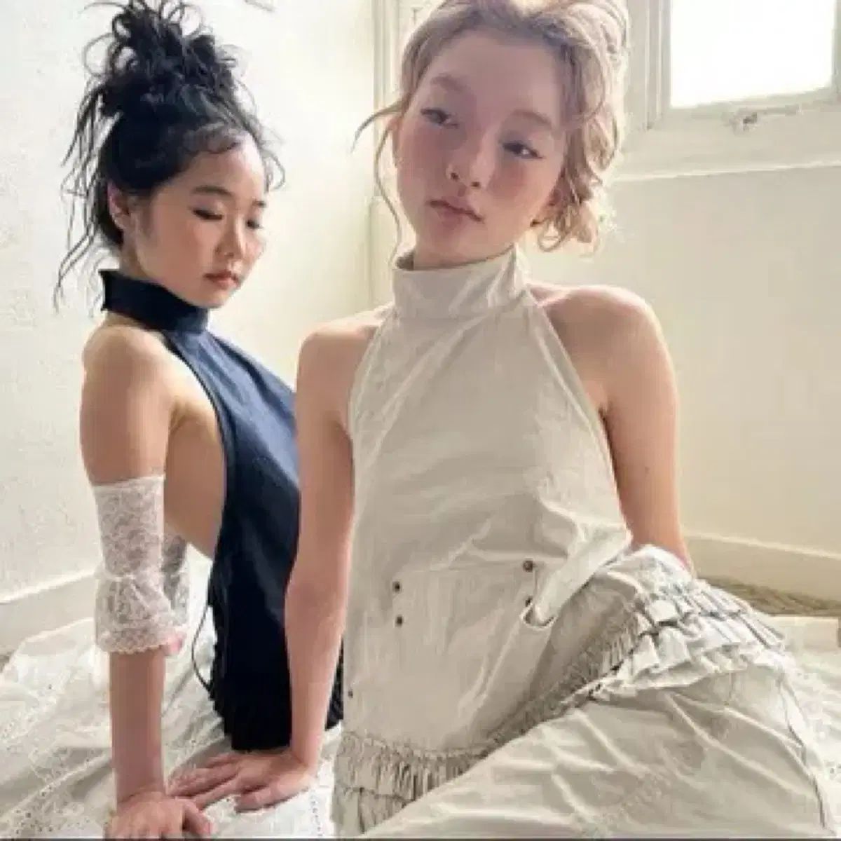 ショップフェアリー ホルターネック フリル トップス ベージュ shop faerie