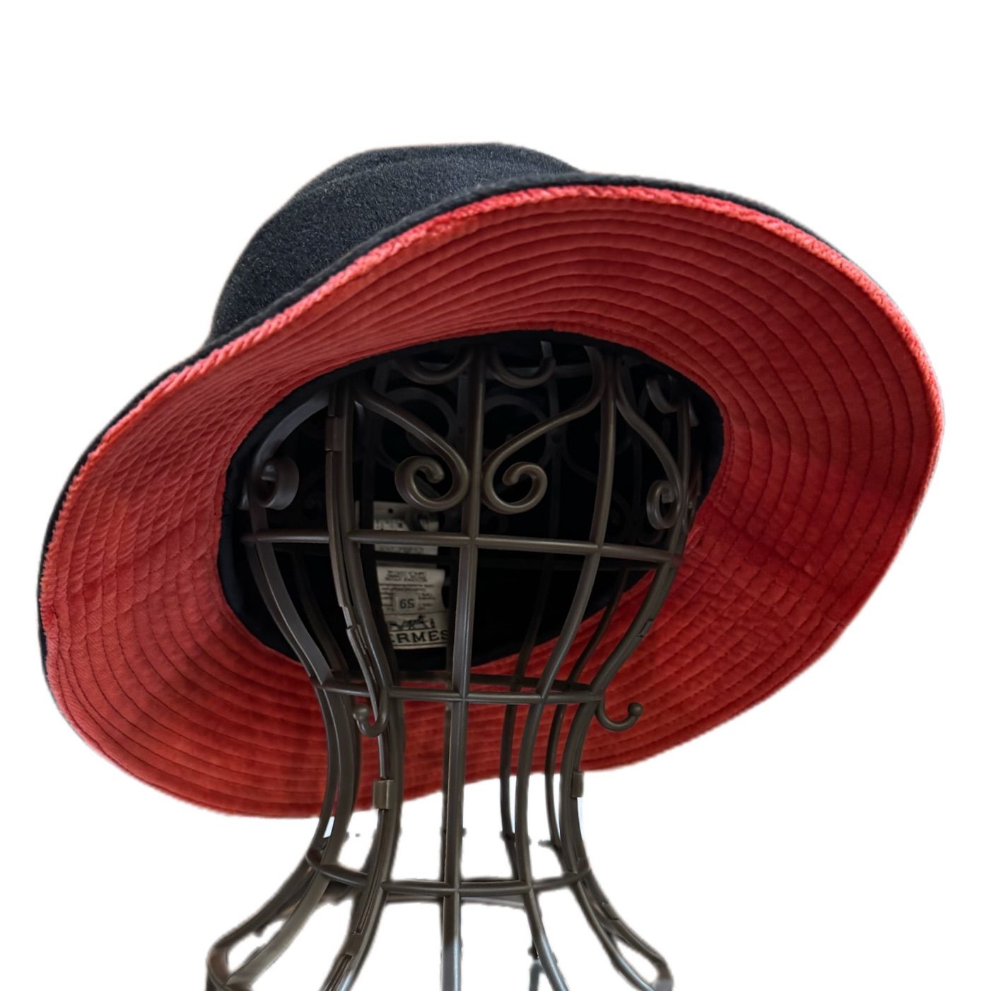 HERMES エルメス カシミヤ ハット ブラック カデナ