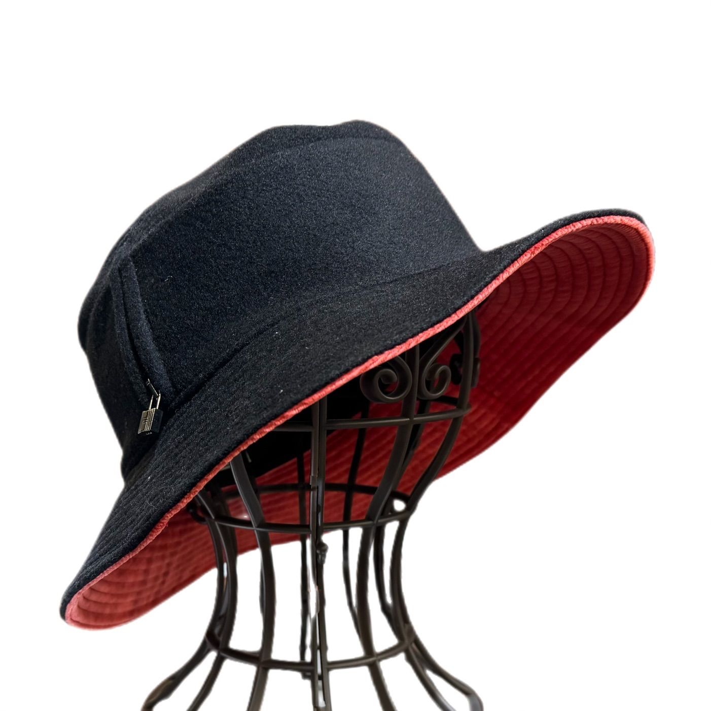 HERMES エルメス カシミヤ ハット ブラック カデナ