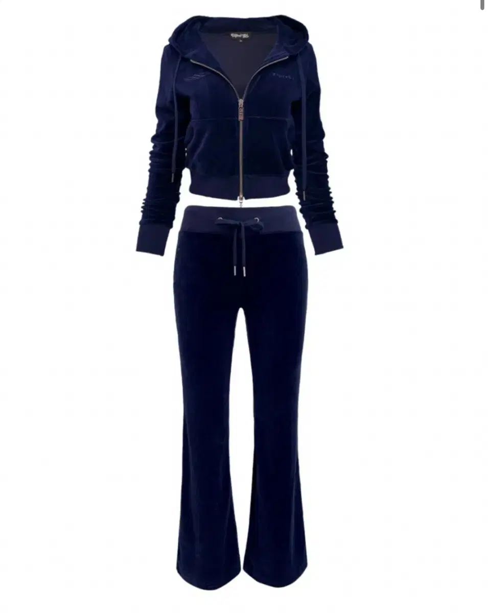 EXPIRED GIRL ベロア セットアップ ネイビー