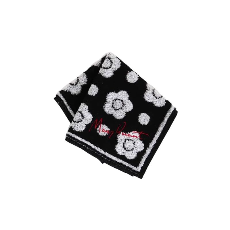 MARY QUANT (マリークヮント) タオルハンカチ（ブラック/約25cm