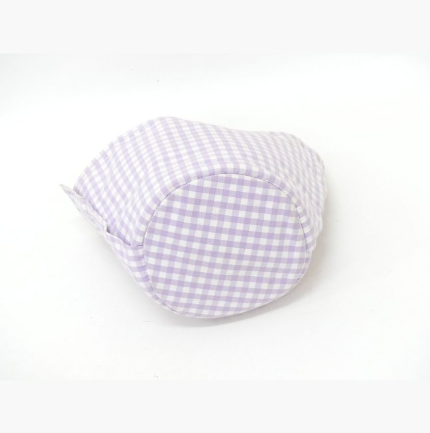 LUDLOW チェックトート ラベンダー キャンバス 刺繍入