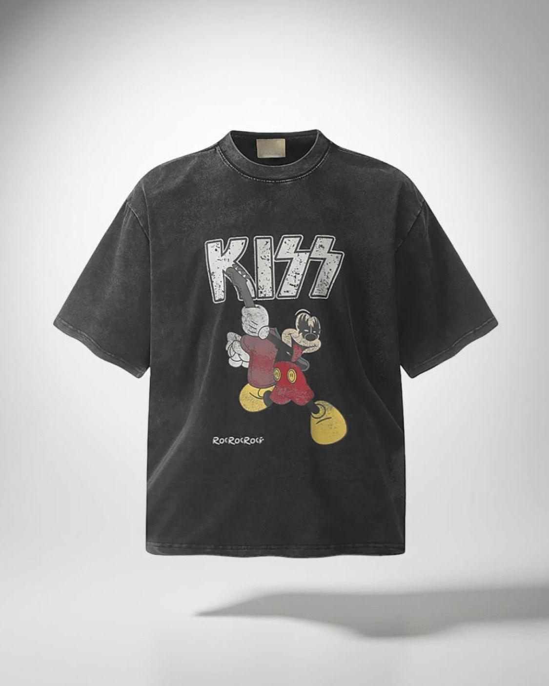 KISS × ミッキー プリントTシャツ