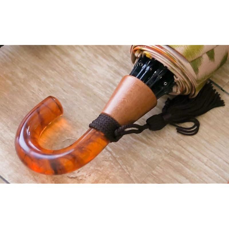 べっ甲風手元 ２段折りたたみ傘