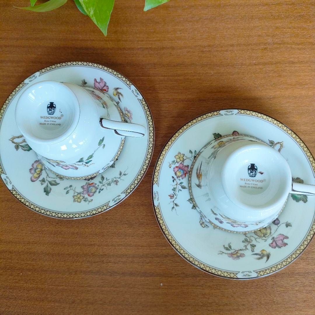 美品☆ウェッジウッド スワロー カップ＆ソーサー 2客セット