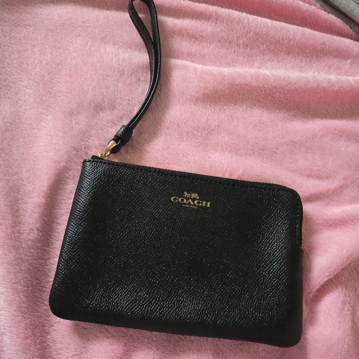 コーチ COACH ポーチ 財布 黒 クラッチバッグ 兼用 ミニバック