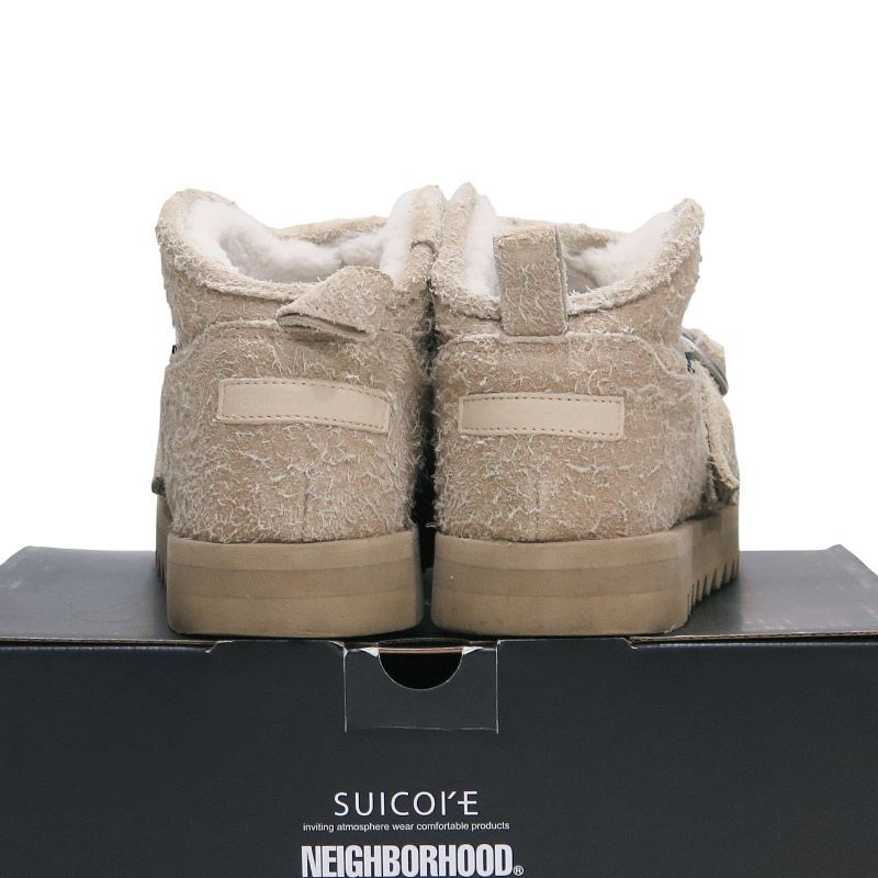 NEIGHBORHOOD ネイバーフッド x SUICOKE スイコック 24AW NHXSUICOKE.NEW WAVE BOOT 242OYSIN-FWM01 ニュー ウェーブ ブーツ ベージュ ボア シューズ 27.0 US9 novz