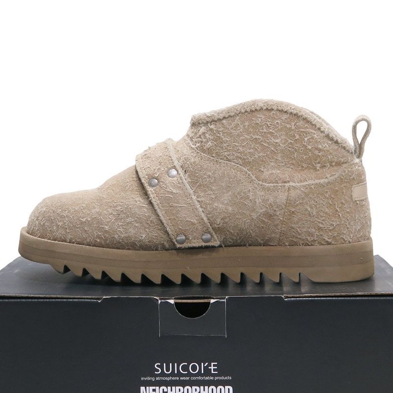  ネイバーフッド x SUICOKE スイコック 24 AW WAVE BOOT FWM 01 ニュー ウェーブ ブーツ ベージュ ボア シューズ 27 0 US 9 novz その他 ブーツ 革靴