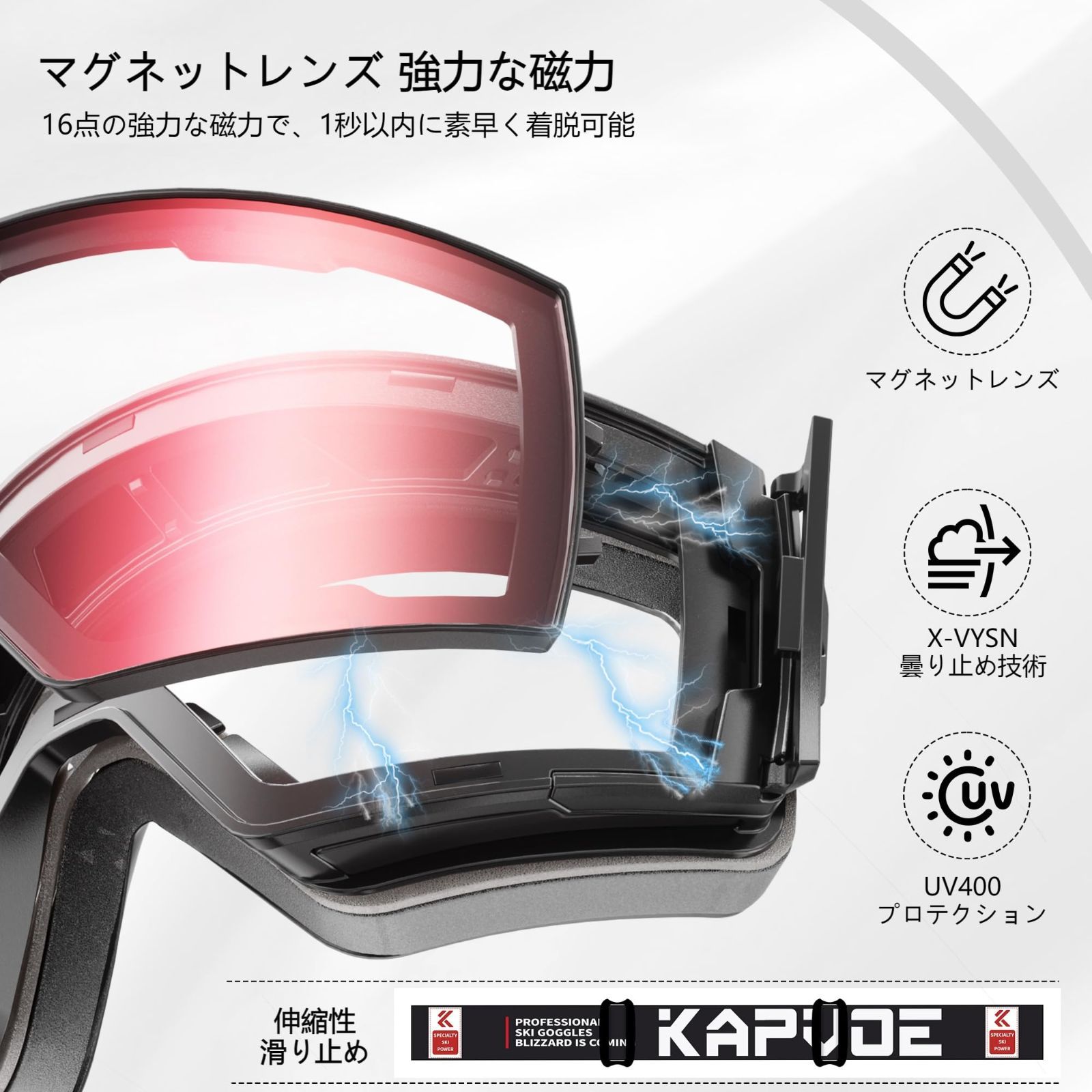 人気商品 メンズ スキーゴーグル レディース 曇り止めダブルレンズ