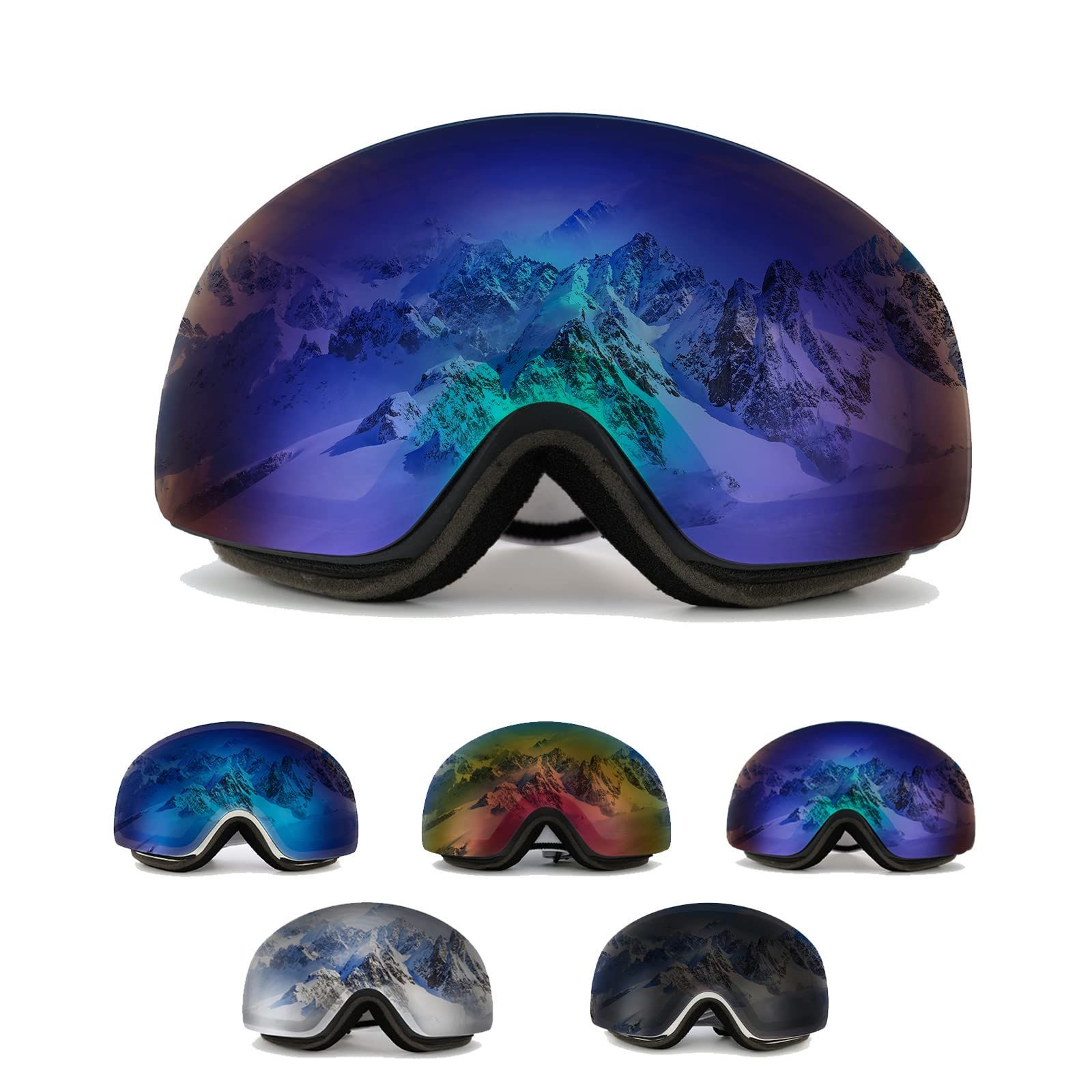 人気商品 スキーゴーグル 【REVOミラーレンズ】 OTG 曇り止めダブル