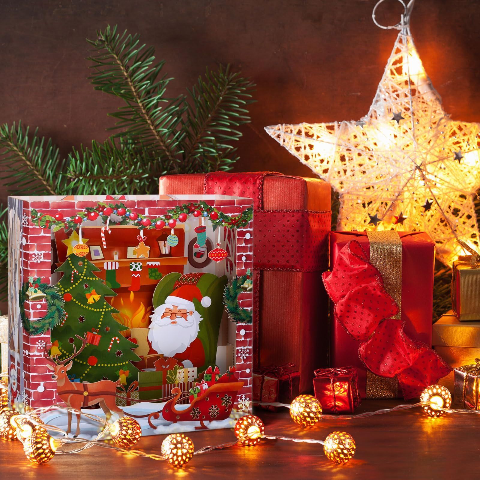 ポップアップカード カード メッセージカード カード サンタ サンタ