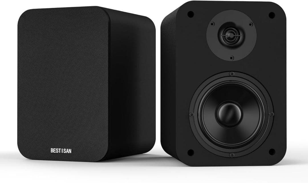 BESTISAN SD01 ブックシェルフスピーカー Bluetooth 最大40W出力 PCスピーカー アンプ内蔵 レコードプレーヤー スタジオ モニタースピーカー ターンテーブル TV デスクトップコンピュータ レコードプレーヤー ホームシアター