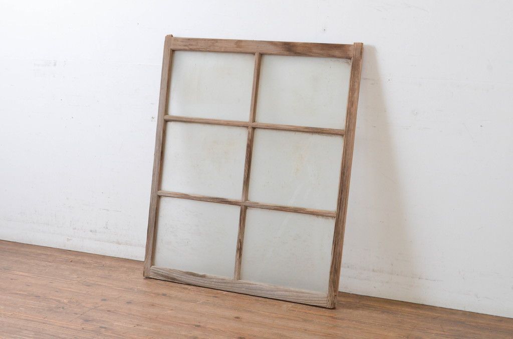 現状販売 ガラス窓1枚 アンティーク建具 引き戸 ガラス戸 4~7営業日前後で発送 修理加工希望の方3ヶ月程で発送 R-064997