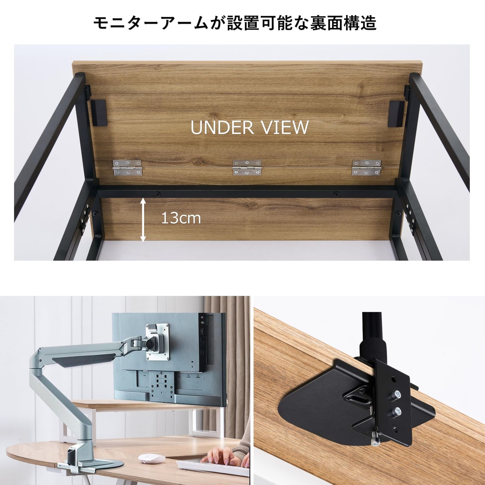 新品 Felicita 折りたたみデスク テレワークデスク 幅70 奥行44 高さ70