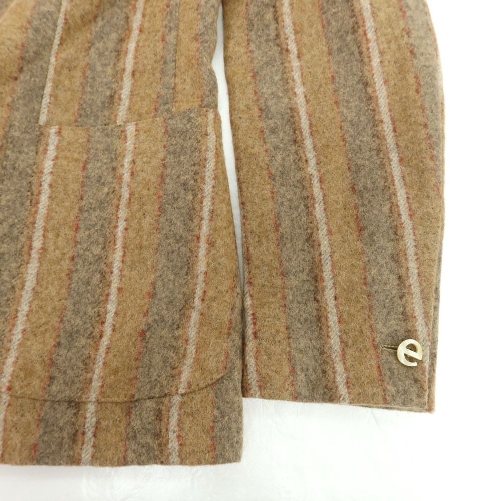 エルネスト ernesto アルパカナイロン ストライプカジュアルジャケット