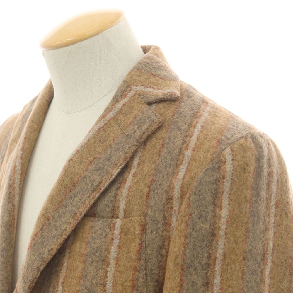 エルネスト ernesto アルパカナイロン ストライプカジュアルジャケット