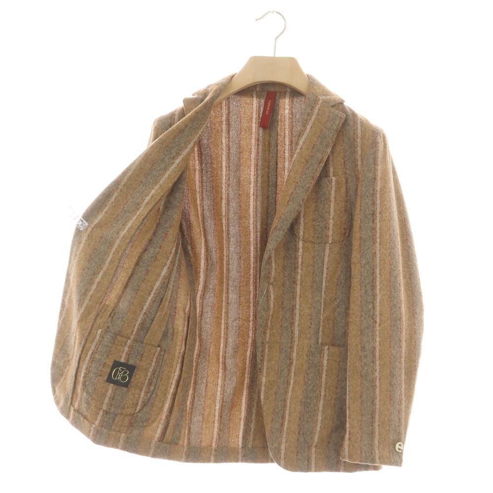 エルネスト ernesto アルパカナイロン ストライプカジュアルジャケット